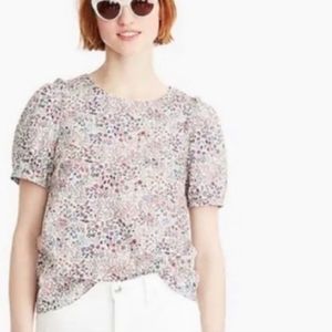 J Crew Liberty Fabric Popver Top Small